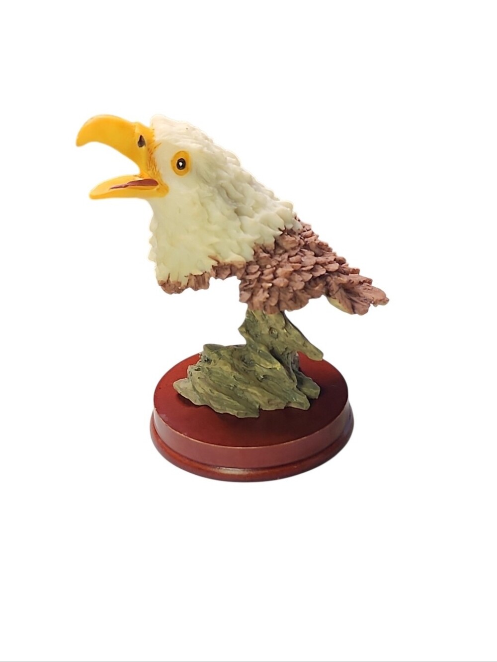 vintage rustic Screaming American Bald Eagle bust figurine